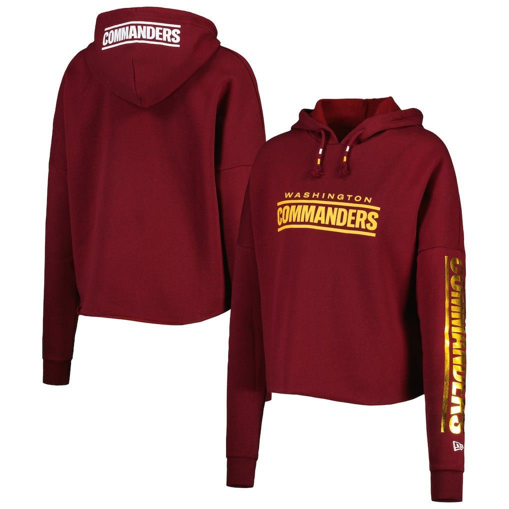 Women's Foil Sleeve Pullover Hoodie - Washington Commanders Hoodies