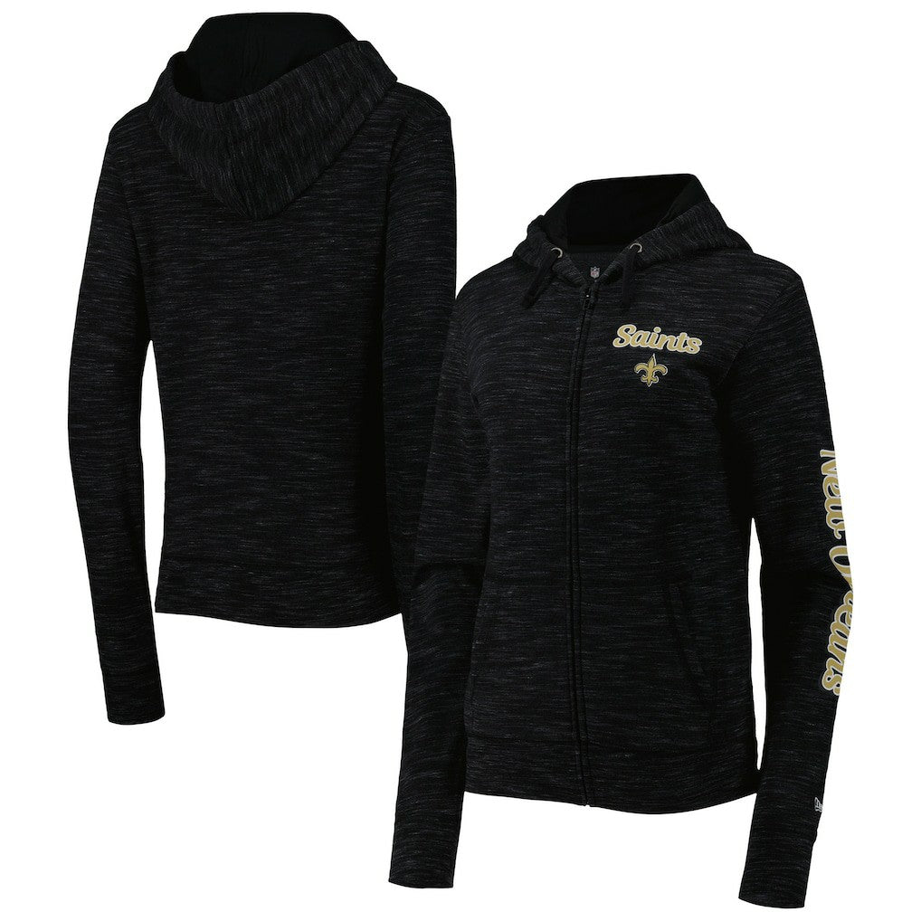 Women's Reverse Space-Dye Full-Zip Hoodie - New Orleans Saints Hoodies