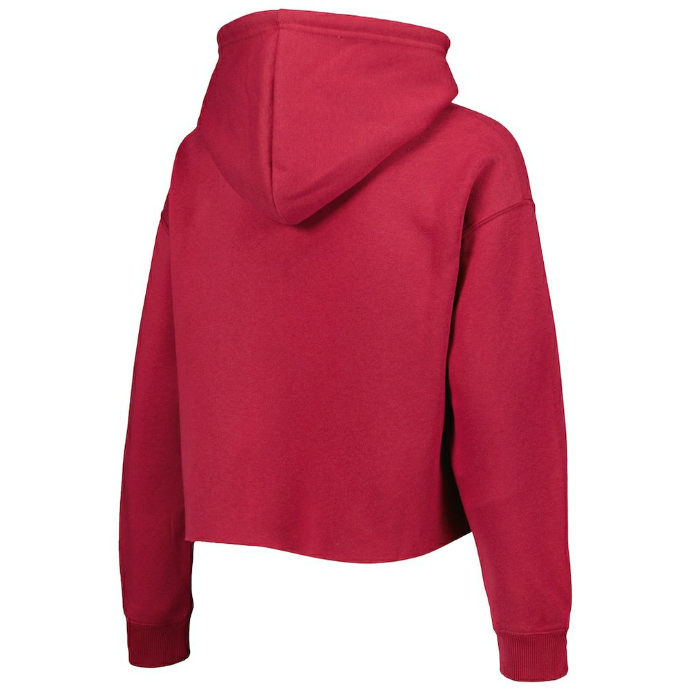 Cuce Women's Crystal Logo Cropped Pullover Hoodie - Arizona Cardinals Hoodies