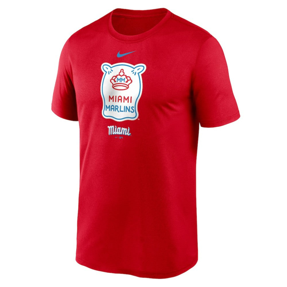 Red Miami Marlins Nike City Connect Logo T-Shirt