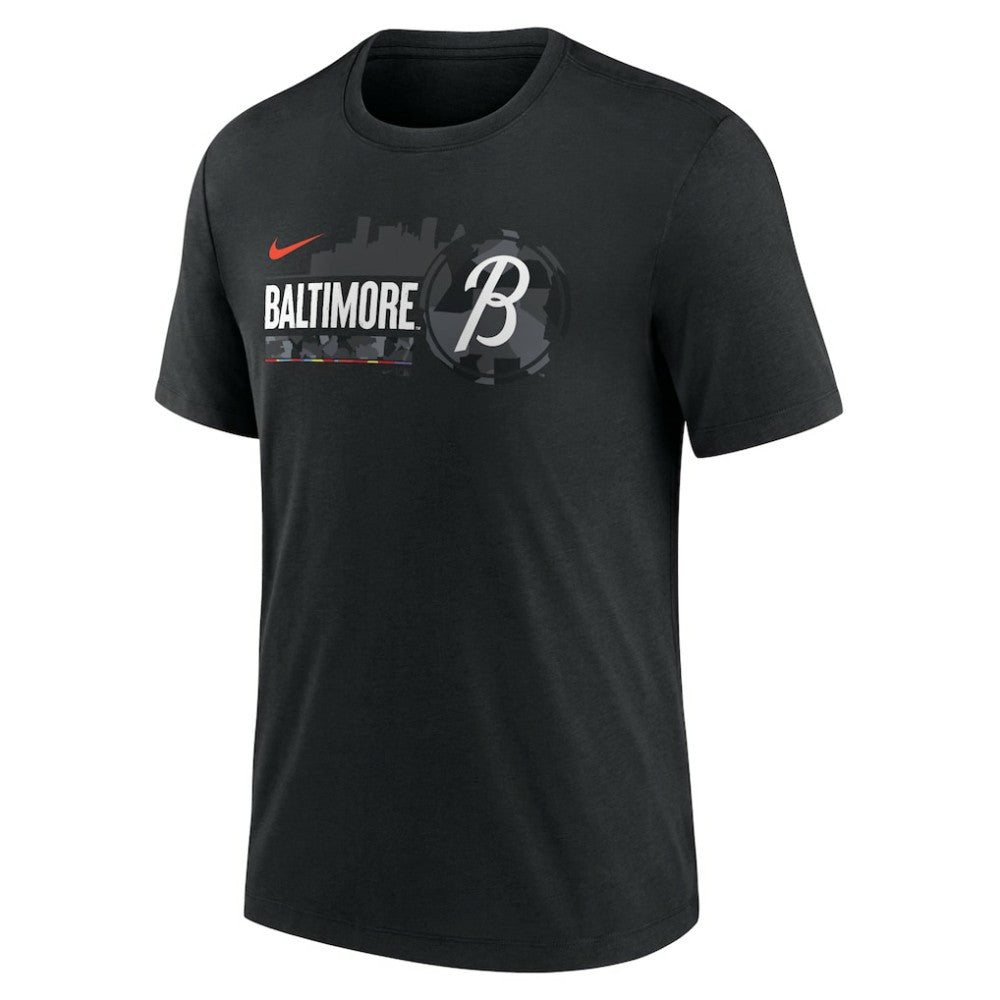 Black Baltimore Orioles Nike City Connect Tri-Blend T-Shirt