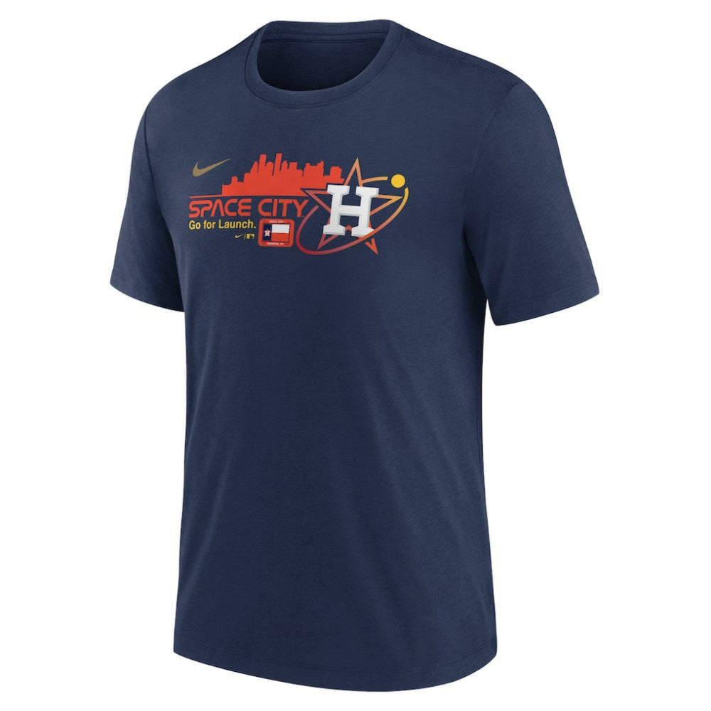 Navy Houston Astros Nike City Connect Tri-Blend T-Shirt