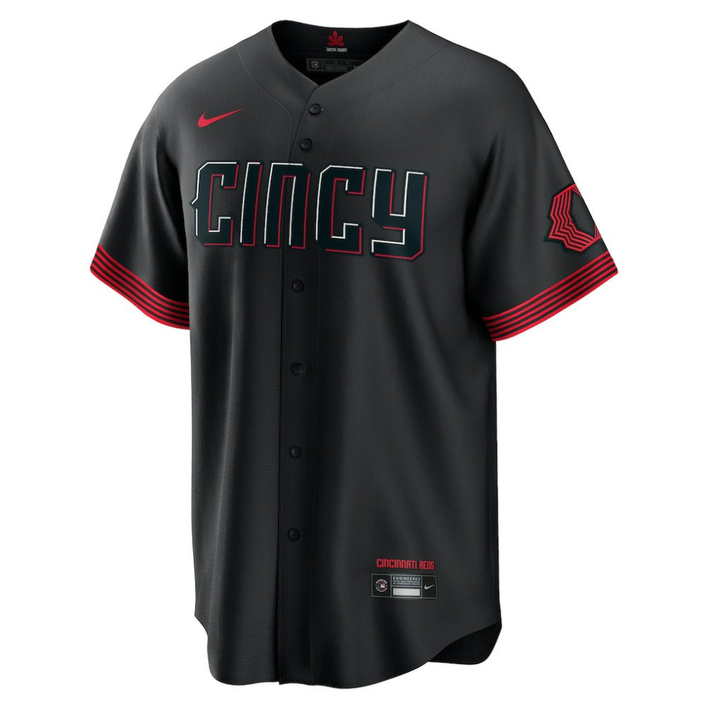 Black Cincinnati Reds Nike City Connect Replica Jersey