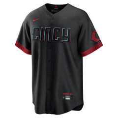 Black Cincinnati Reds Nike City Connect Replica Jersey