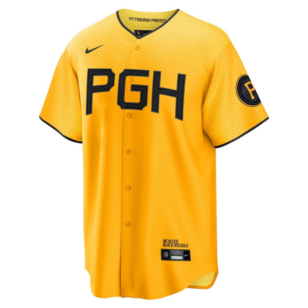 Gold Pittsburgh Pirates Nike City Connect Replica Jersey