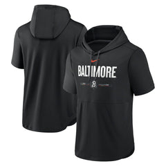 Black Baltimore Orioles Nike City Connect Short Sleeve Pullover Hoodie
