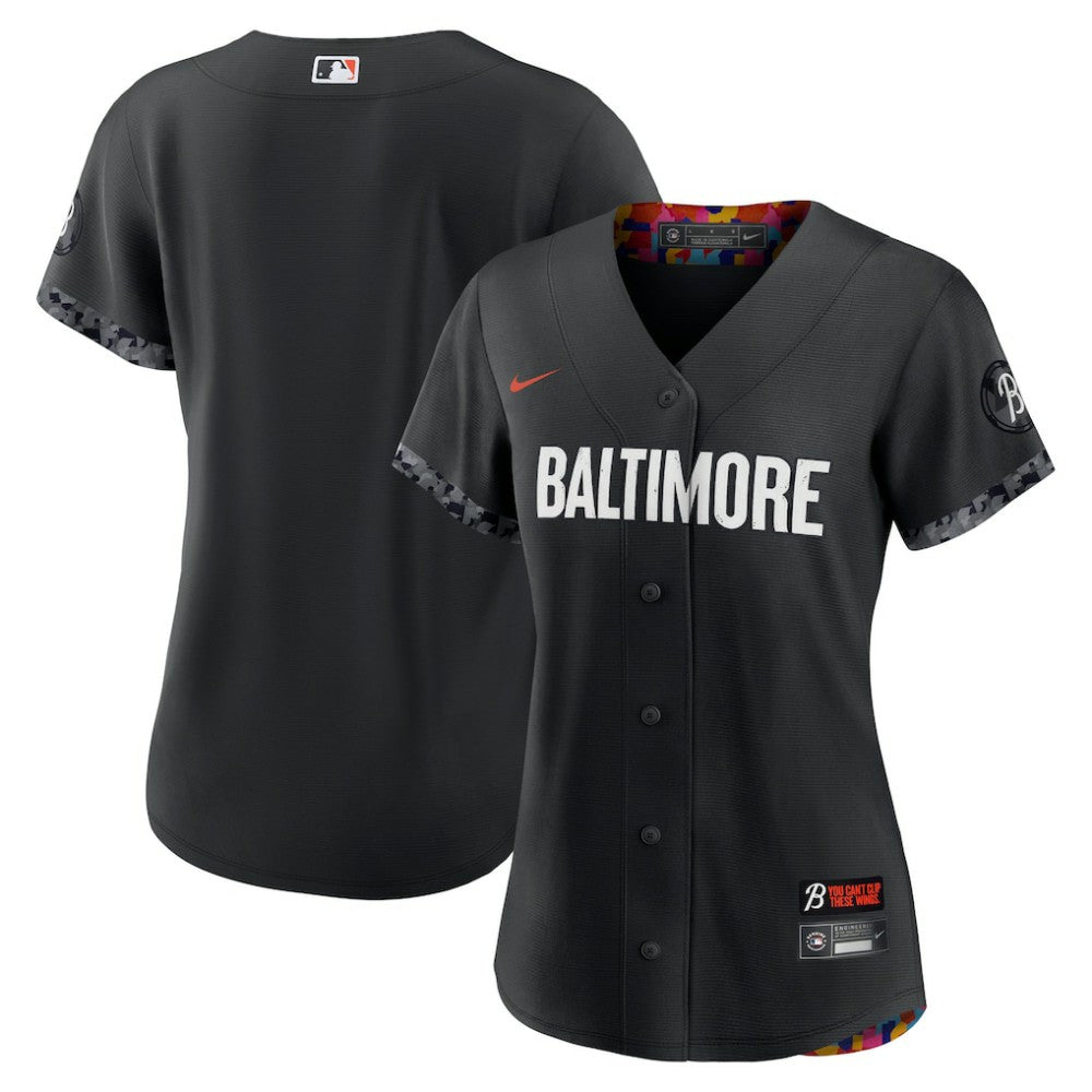Black Baltimore Orioles Nike Women's City Connect Replica Jersey