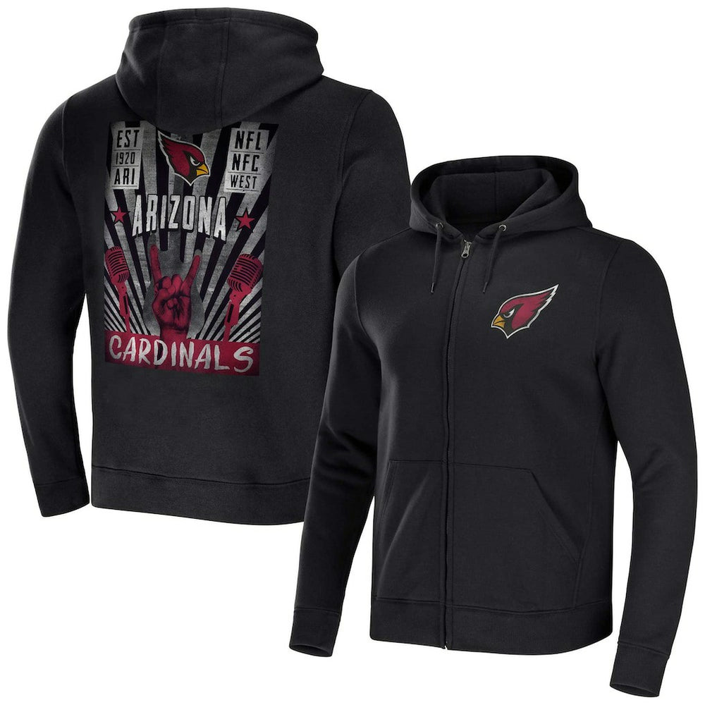 NFL x Darius Rucker Collection Rocker Full-Zip Hoodie - Arizona Cardinals Hoodies