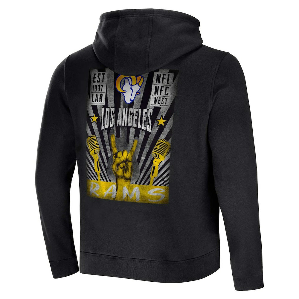 NFL x Darius Rucker Collection Rocker Full-Zip Hoodie - Los Angeles Rams Hoodies