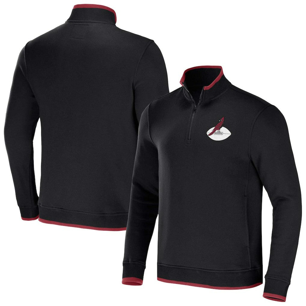 NFL x Darius Rucker Collection Logo Quarter-Zip Top - Arizona Cardinals Tops
