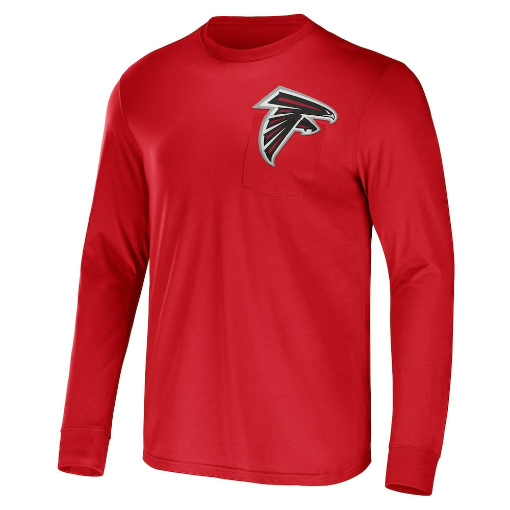 NFL x Darius Rucker Collection Team Long Sleeve Pocket T-Shirt - Atlanta Falcons T-shirts