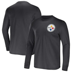 NFL x Darius Rucker Collection Team Long Sleeve Pocket T-Shirt - Pittsburgh Steelers T-shirts