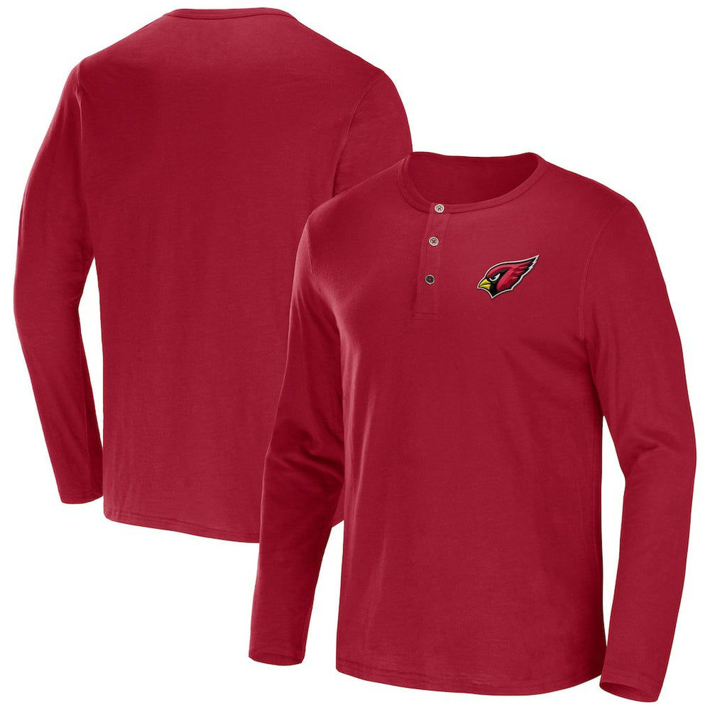 NFL x Darius Rucker Collection Slub Jersey Henley Long Sleeve T-Shirt - Arizona Cardinals T-shirts