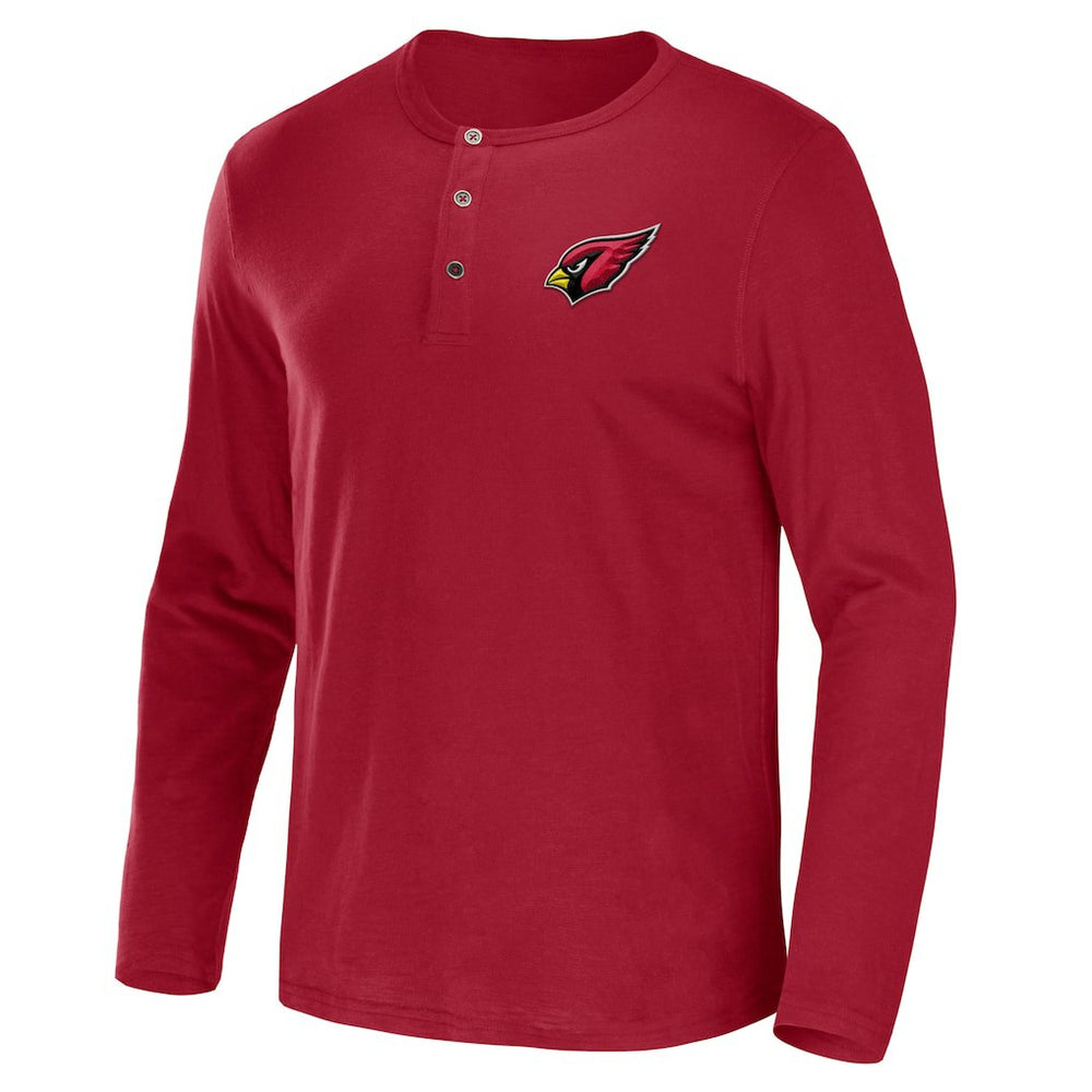 NFL x Darius Rucker Collection Slub Jersey Henley Long Sleeve T-Shirt - Arizona Cardinals T-shirts