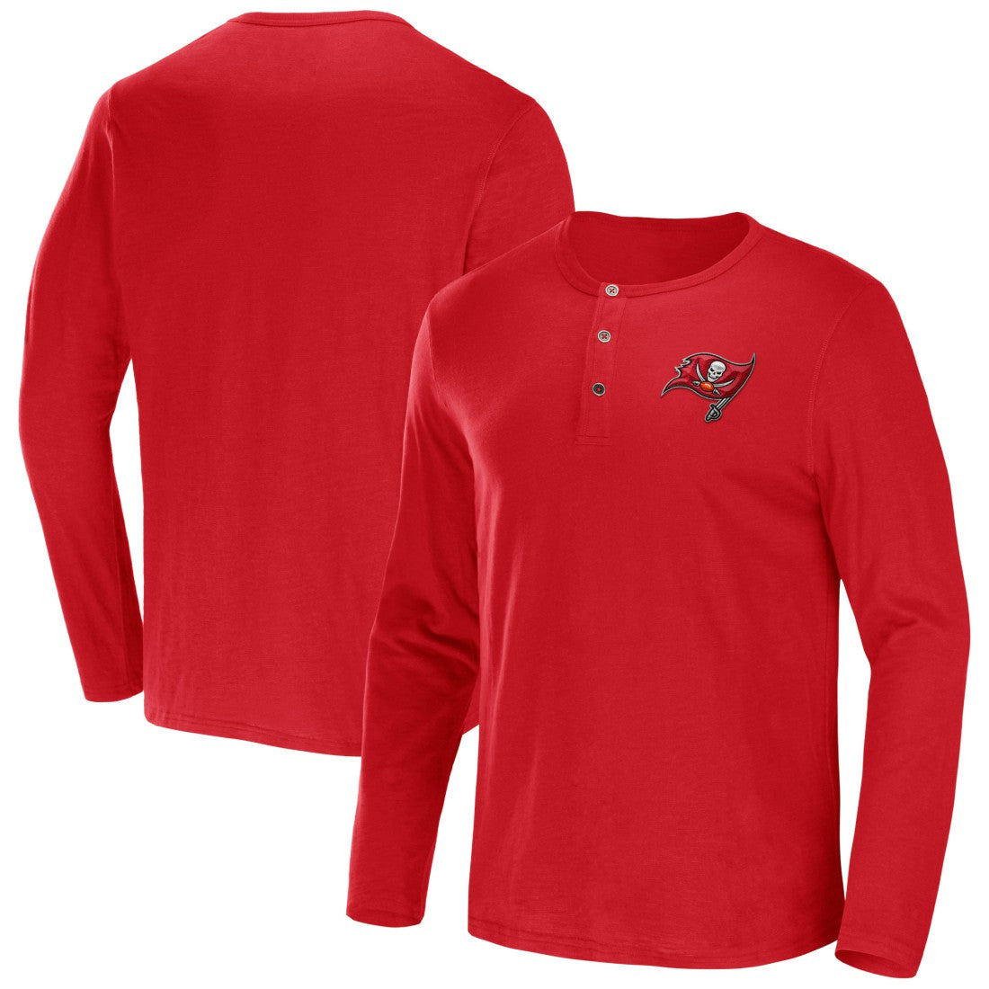 NFL x Darius Rucker Collection Slub Jersey Henley Long Sleeve T-Shirt - Tampa Bay Buccaneers T-shirts