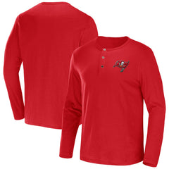 NFL x Darius Rucker Collection Slub Jersey Henley Long Sleeve T-Shirt - Tampa Bay Buccaneers T-shirts