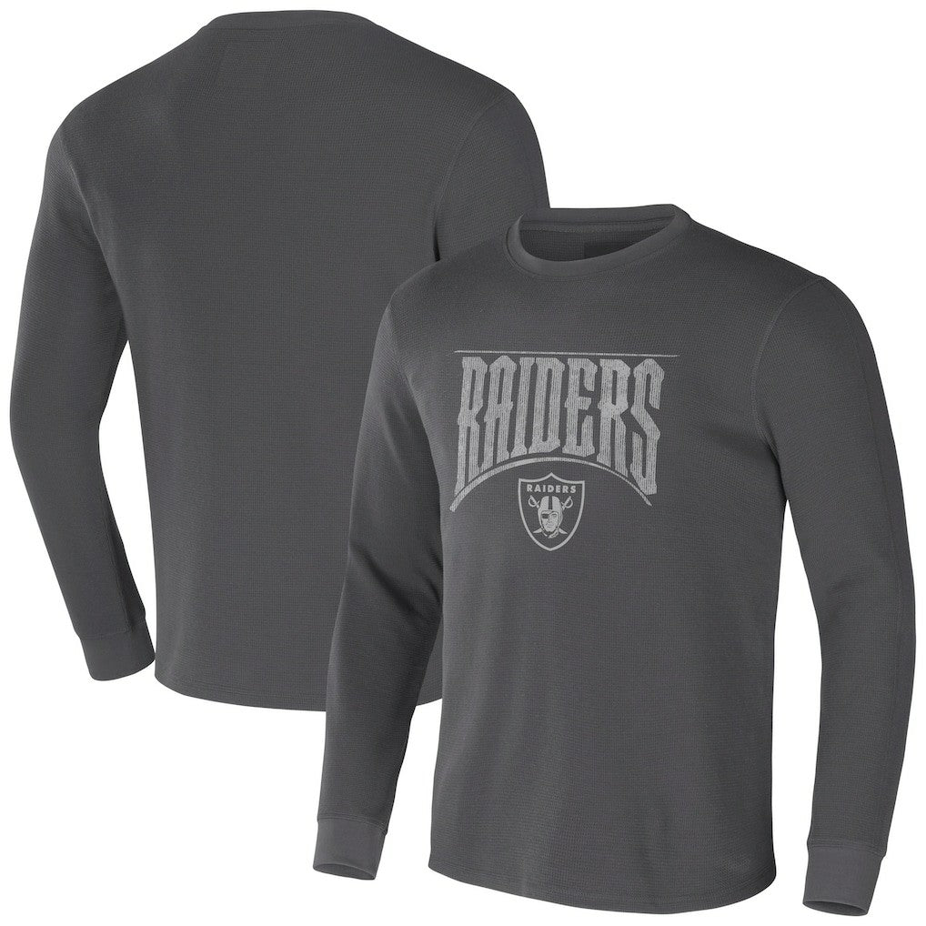 NFL x Darius Rucker Collection Long Sleeve Thermal T-Shirt - Las Vegas Raiders T-shirts