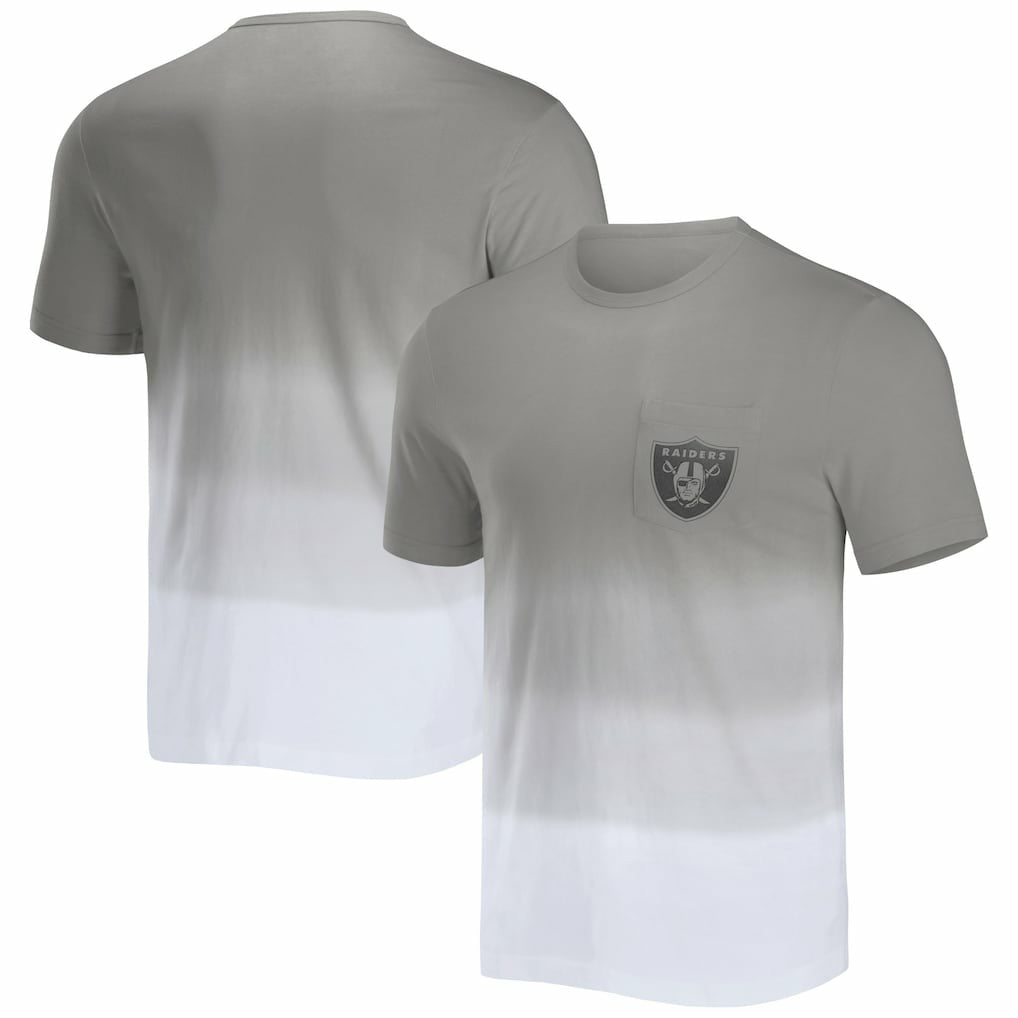 NFL x Darius Rucker Collection Dip Dye Pocket T-Shirt - Las Vegas Raiders T-shirts