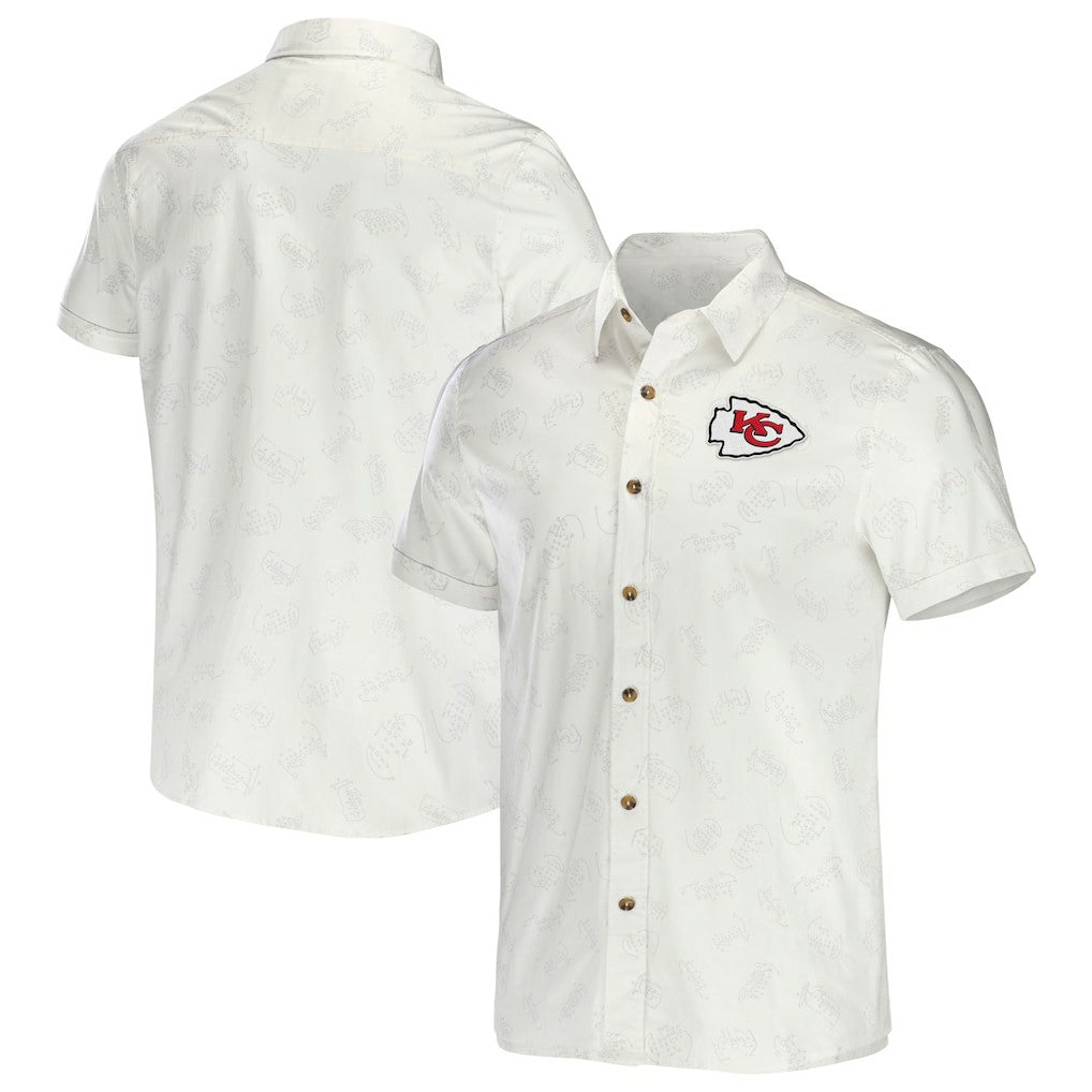 NFL x Darius Rucker Collection Woven Button-Up T-Shirt - Kansas City Chiefs T-shirts