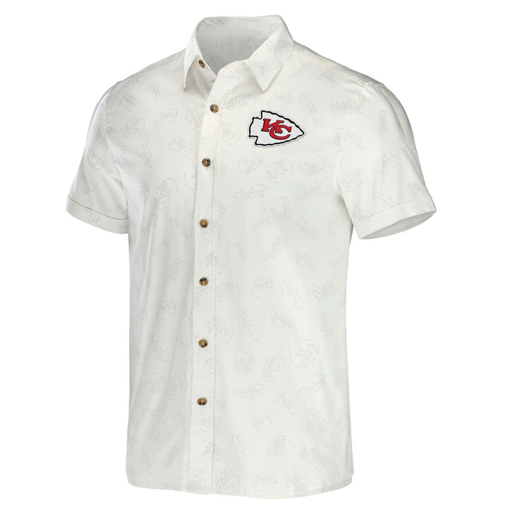 NFL x Darius Rucker Collection Woven Button-Up T-Shirt - Kansas City Chiefs T-shirts