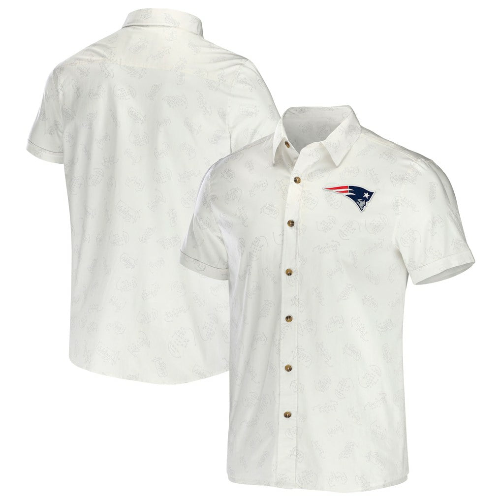 NFL x Darius Rucker Collection Woven Button-Up T-Shirt - New England Patriots T-shirts