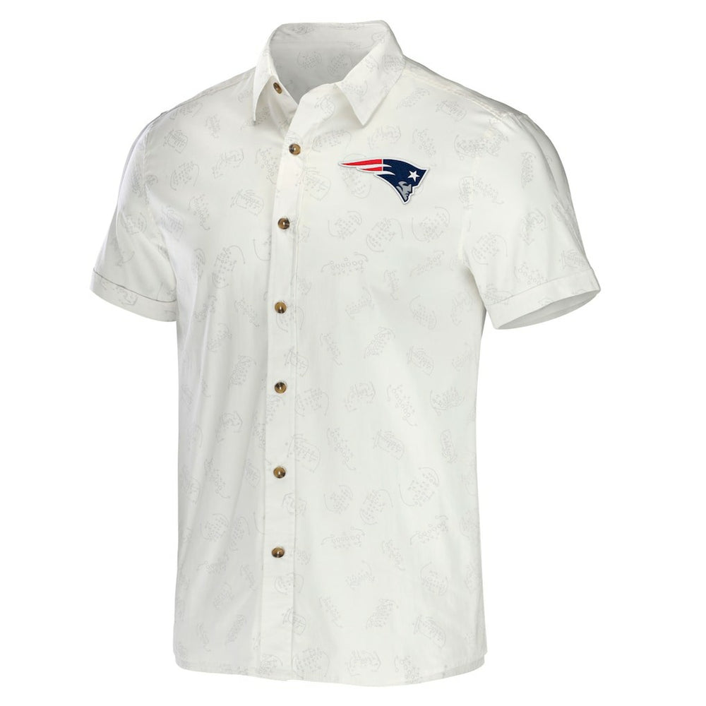 NFL x Darius Rucker Collection Woven Button-Up T-Shirt - New England Patriots T-shirts