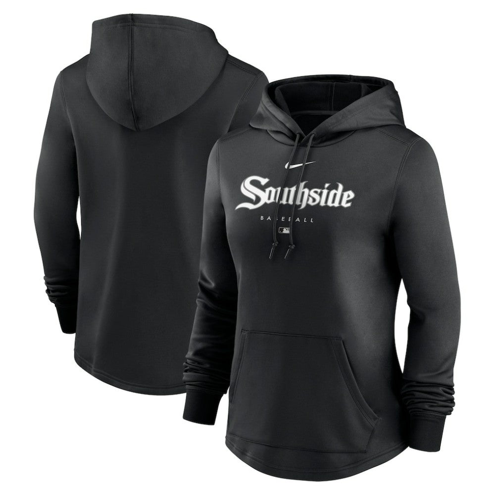 Black Chicago White Sox Nike Women's City Connect Pregame Performance Pullover Hoodie