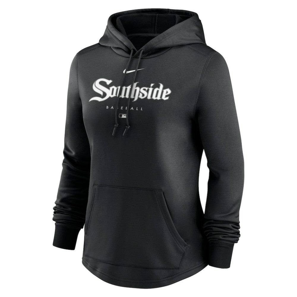 Black Chicago White Sox Nike Women's City Connect Pregame Performance Pullover Hoodie