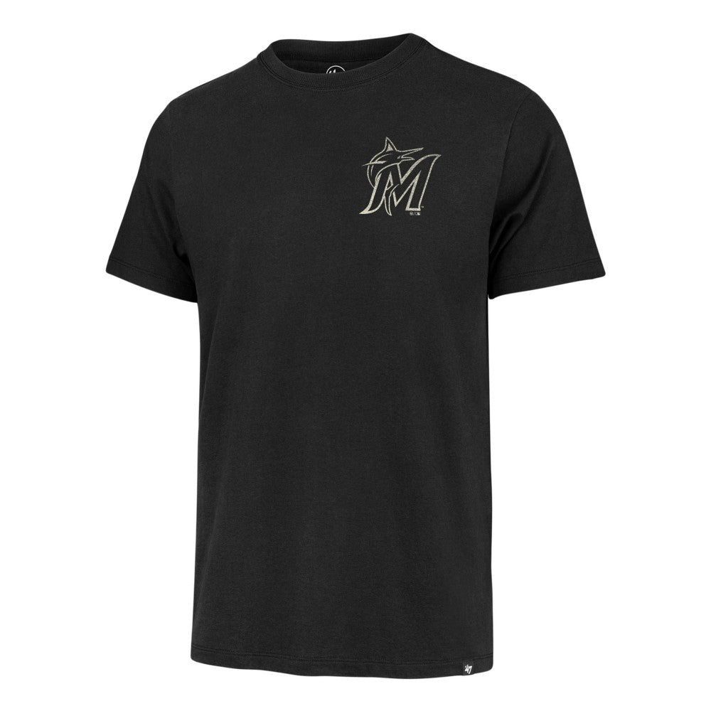 Black Miami Marlins '47 Turn Back Franklin T-Shirt