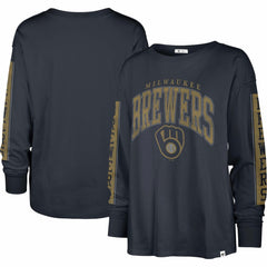 Navy Milwaukee Brewers '47 Women's Statement Long Sleeve T-Shirt