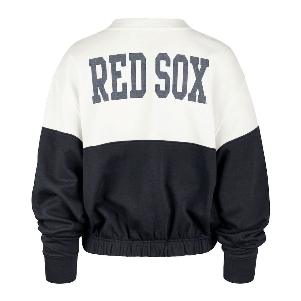 White/Navy Boston Red Sox '47 Women's Take Two Bonita Pullover Sweatshirt