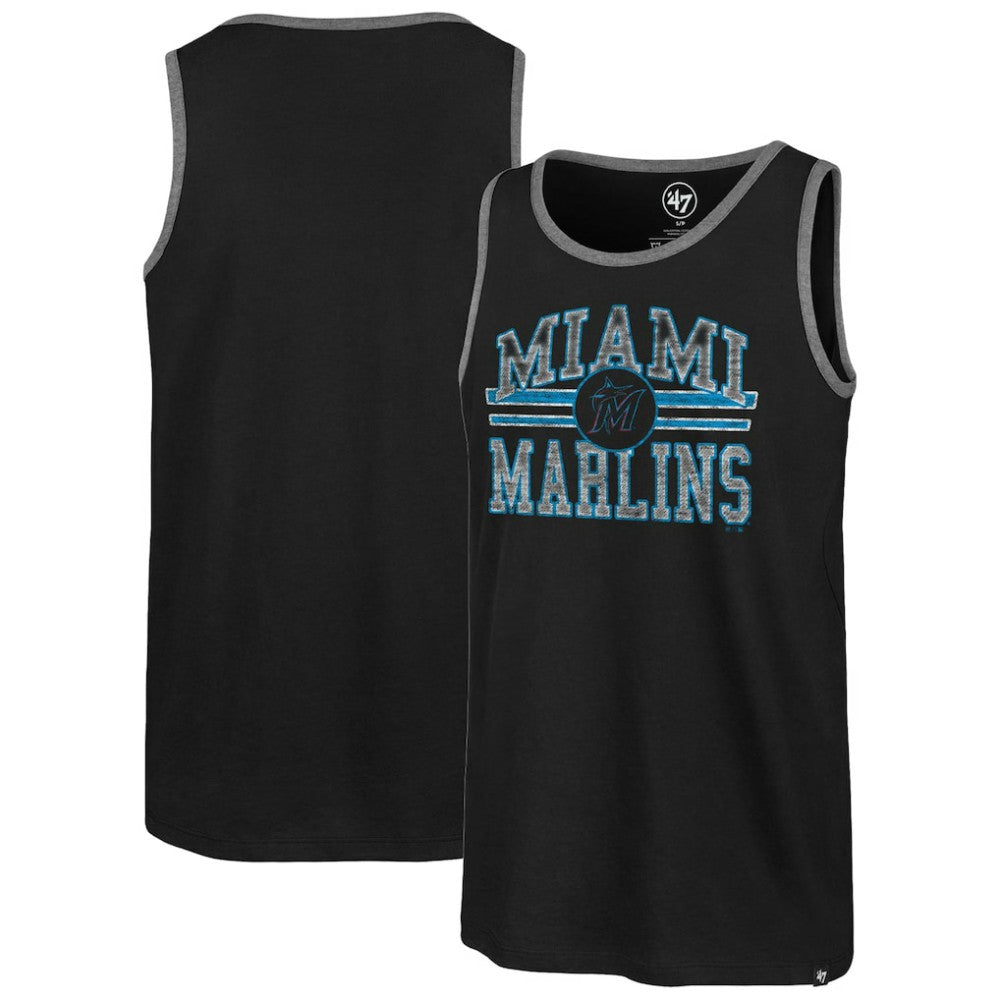 Black Miami Marlins '47 Winger Franklin Tank Top