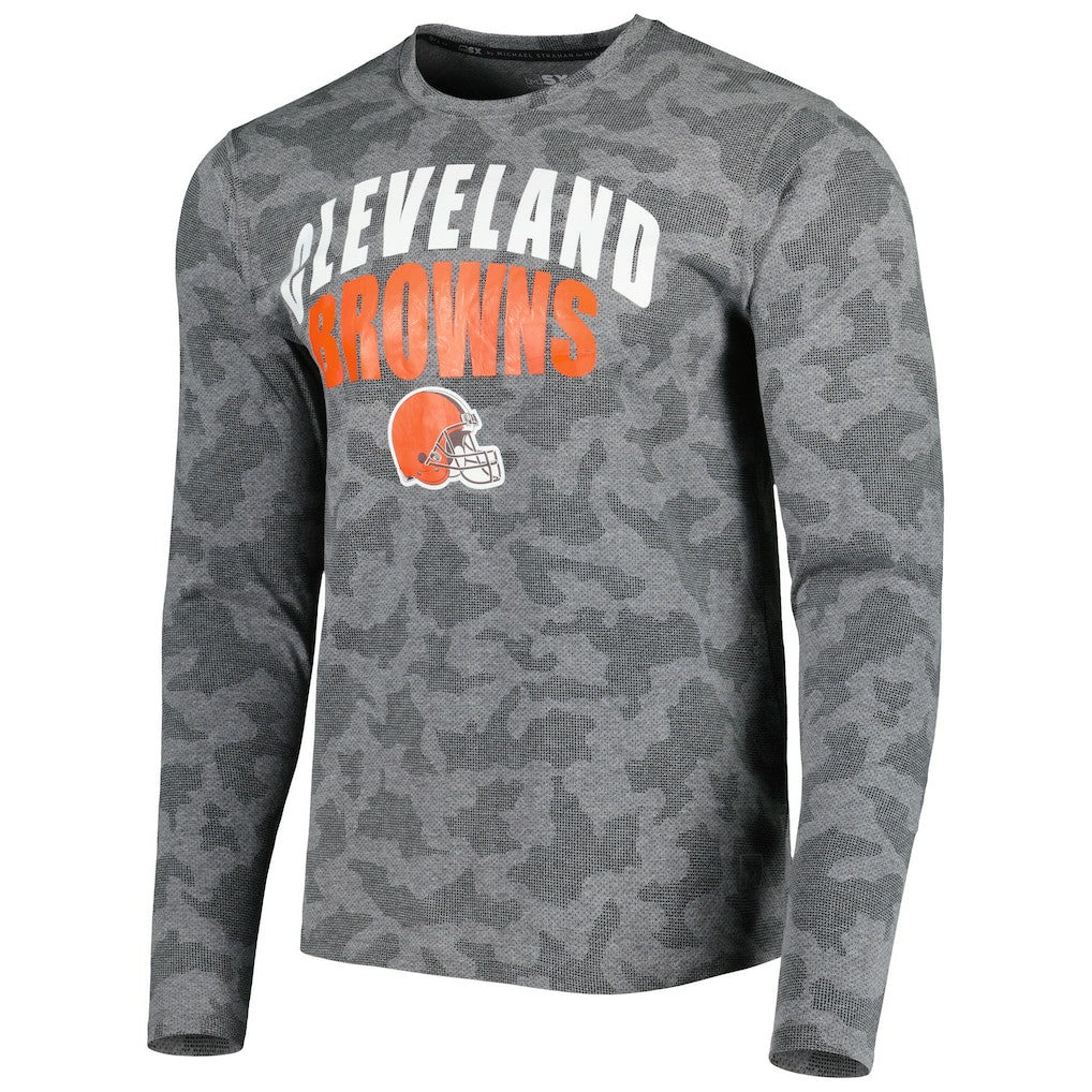 MSX by Michael Strahan Performance Camo Long Sleeve T-Shirt - Cleveland Browns T-shirts