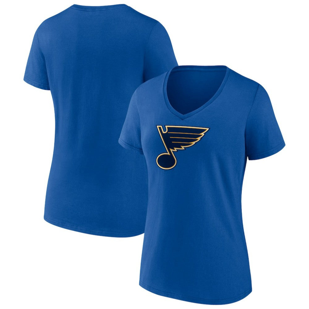 NHL St. Louis Blues Fanatics Women's Primary Logo Team V-Neck T-Shirt