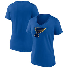NHL St. Louis Blues Fanatics Women's Primary Logo Team V-Neck T-Shirt