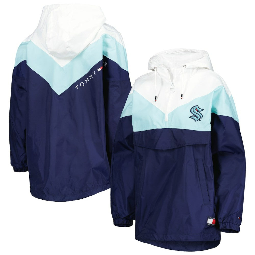 NHL Seattle Kraken Tommy Hilfiger Women's Staci Half-Zip Windbreaker Jacket