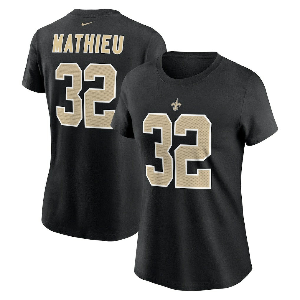 Tyrann Mathieu  Women's Player Name & Number T-Shirt - New Orleans Saints T-shirts