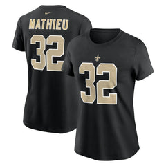 Tyrann Mathieu  Women's Player Name & Number T-Shirt - New Orleans Saints T-shirts