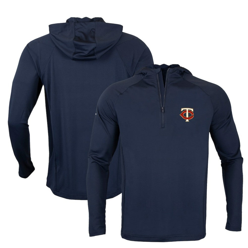 Navy Minnesota Twins Levelwear Zander Insignia Core Quarter-Zip Pullover Hoodie