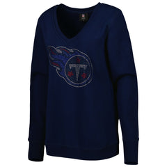 Cuce Women's Deep V-Neck Pullover Sweatshirt - Tennessee Titans Pullover