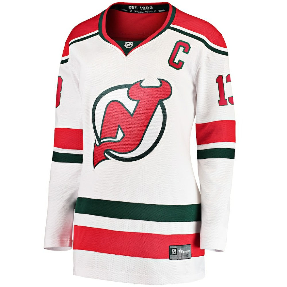 NHL Nico Hischier New Jersey Devils Fanatics Women's Alternate Breakaway Jersey