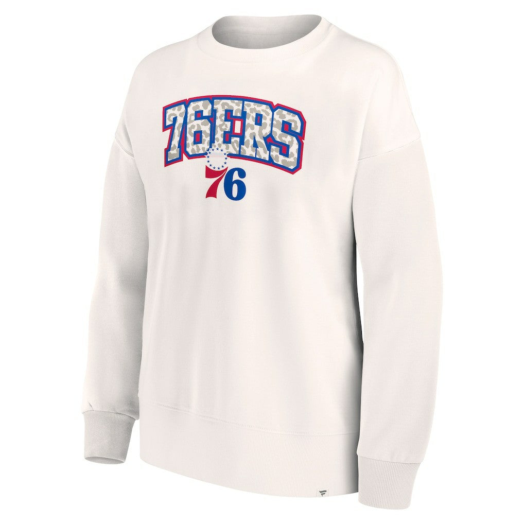 Fanatics Philadelphia 76ers Women's Tonal Leopard Pullover Sweatshirt
