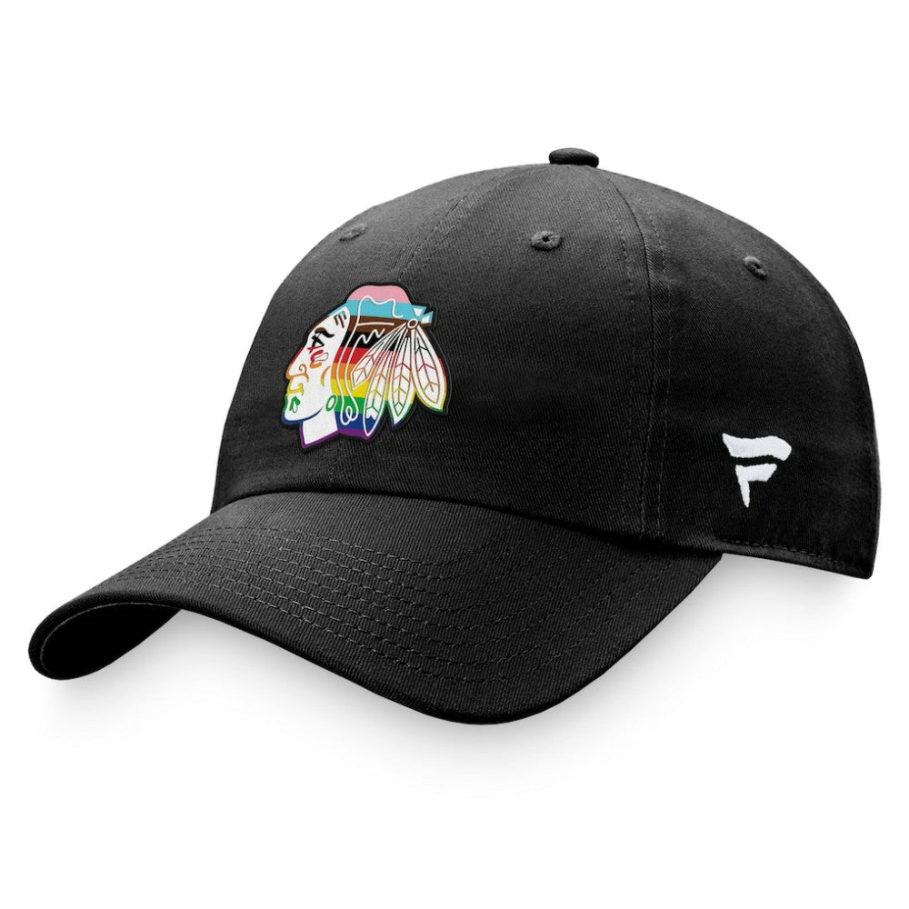 NHL Chicago Blackhawks Fanatics Team Logo Pride Adjustable Hat