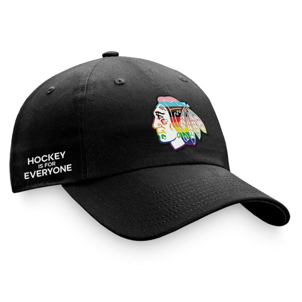 NHL Chicago Blackhawks Fanatics Team Logo Pride Adjustable Hat
