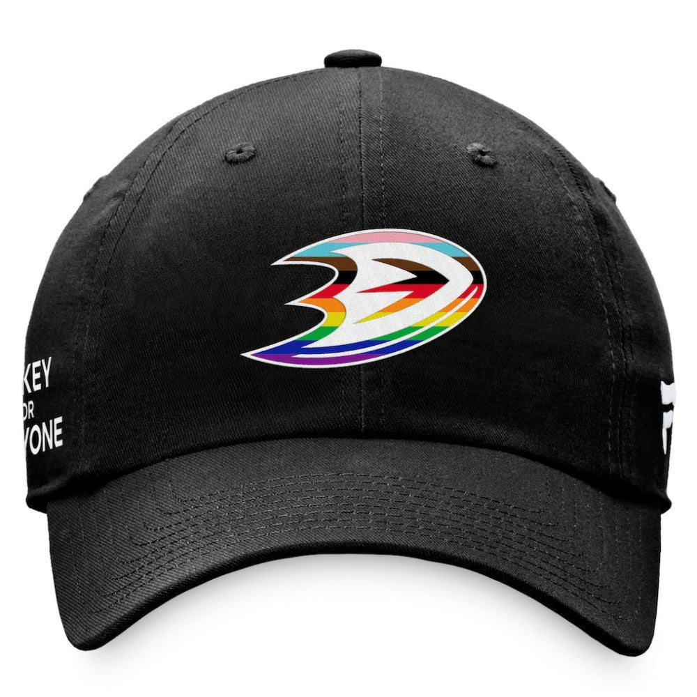 NHL Anaheim Ducks Fanatics Team Logo Pride Adjustable Hat