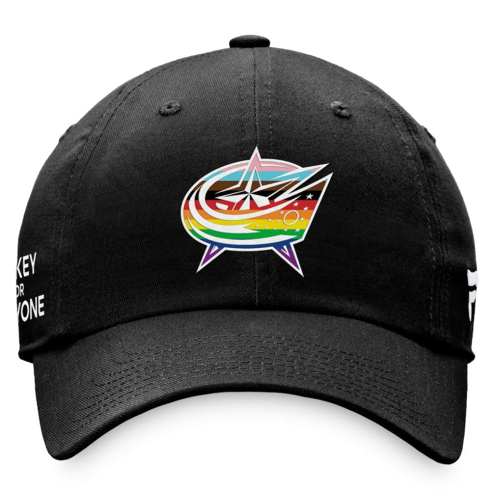 NHL Columbus Blue Jackets Fanatics Team Logo Pride Adjustable Hat