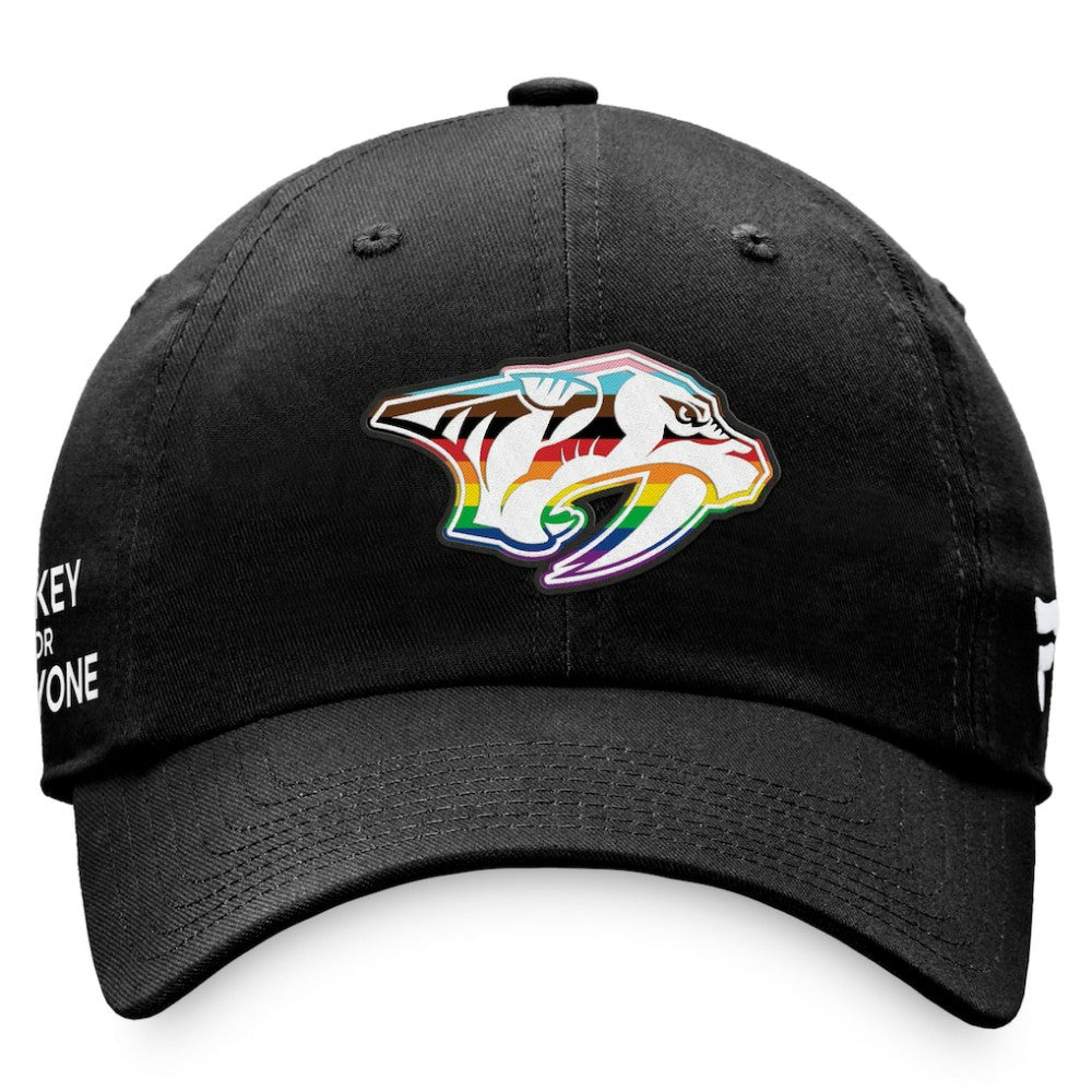 NHL Nashville Predators Fanatics Team Logo Pride Adjustable Hat