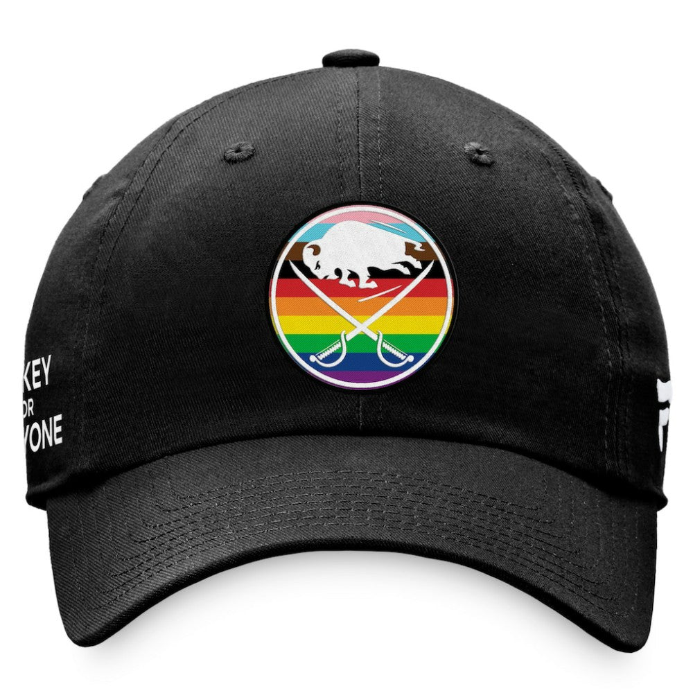 NHL Buffalo Sabres Fanatics Team Logo Pride Adjustable Hat