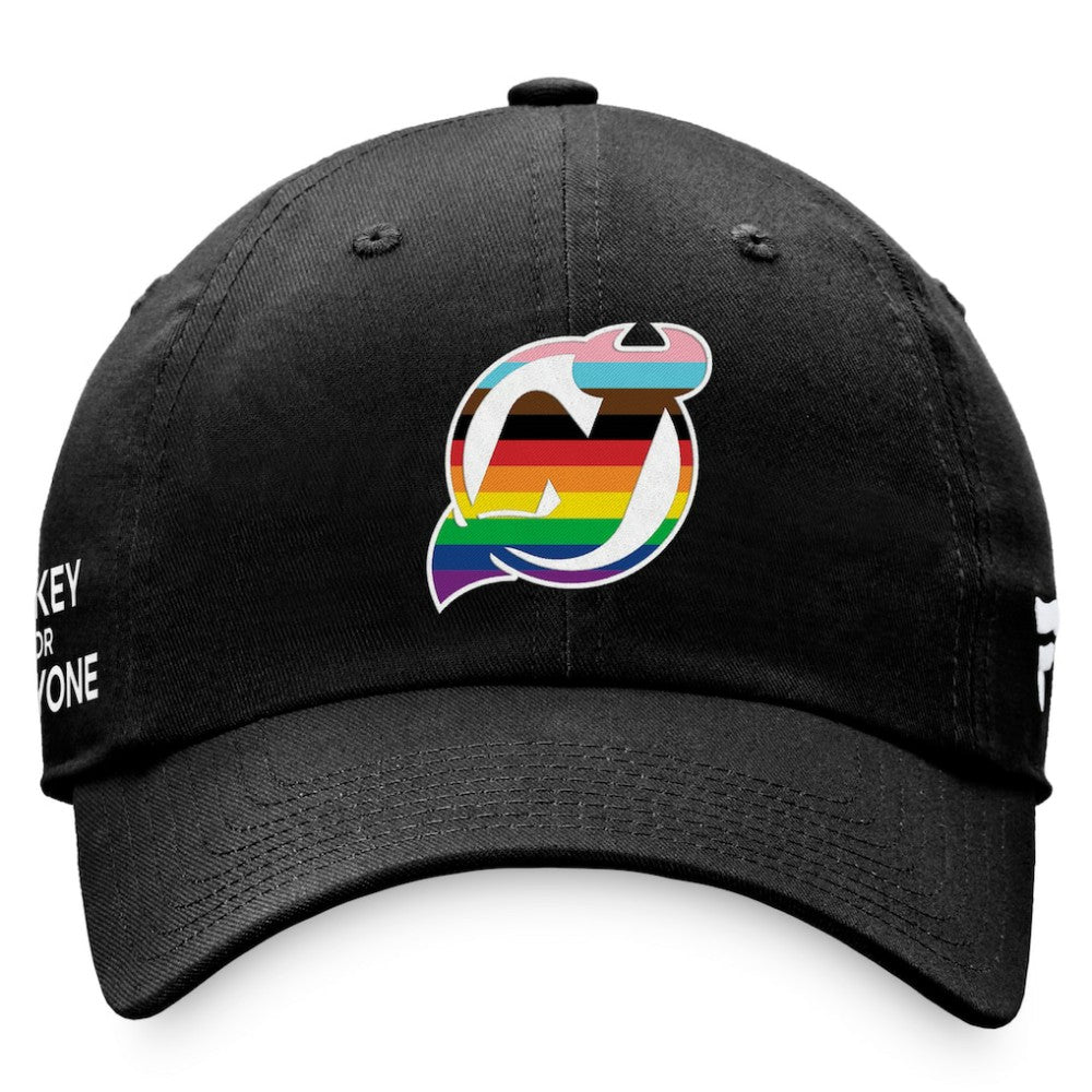 NHL New Jersey Devils Fanatics Team Logo Pride Adjustable Hat