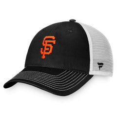 Black/White San Francisco Giants Fanatics Team Core Unstructured Trucker Adjustable Hat